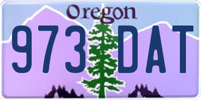 OR license plate 973DAT