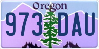 OR license plate 973DAU