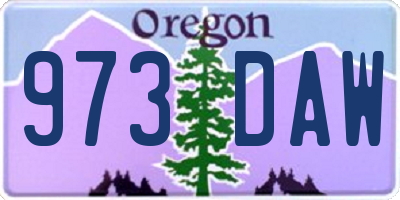 OR license plate 973DAW