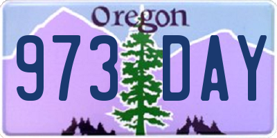 OR license plate 973DAY