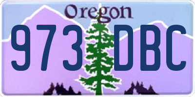 OR license plate 973DBC