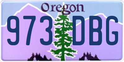 OR license plate 973DBG