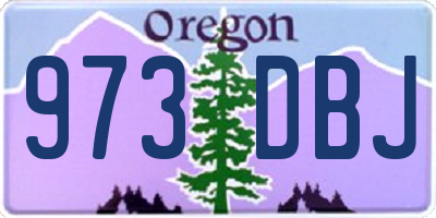 OR license plate 973DBJ