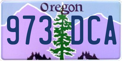 OR license plate 973DCA