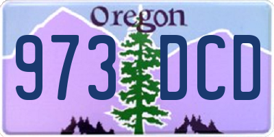 OR license plate 973DCD