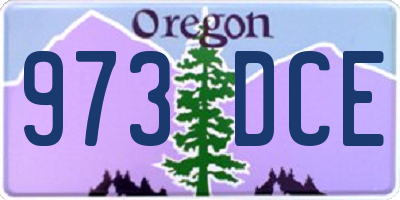 OR license plate 973DCE
