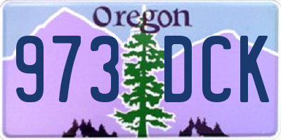 OR license plate 973DCK