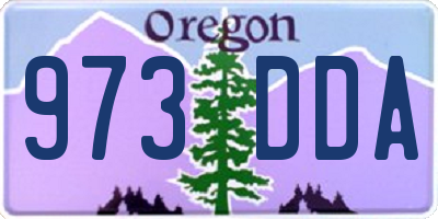 OR license plate 973DDA