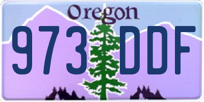 OR license plate 973DDF