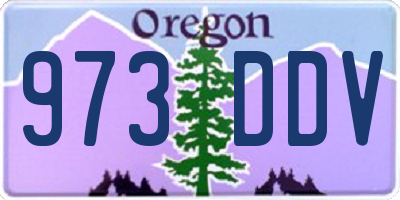 OR license plate 973DDV