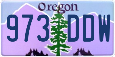 OR license plate 973DDW