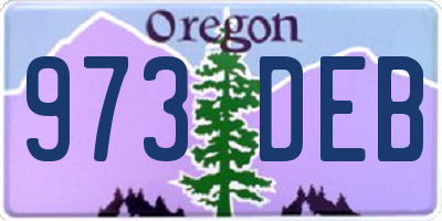 OR license plate 973DEB