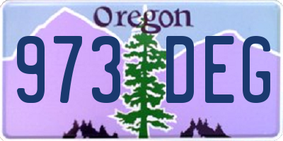 OR license plate 973DEG