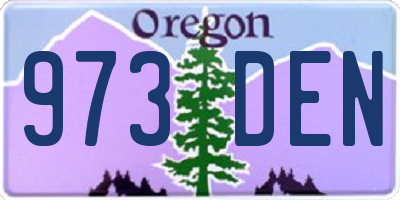 OR license plate 973DEN