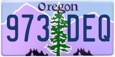 OR license plate 973DEQ