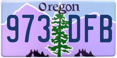 OR license plate 973DFB