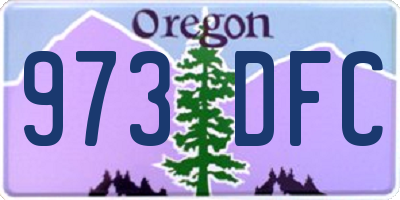 OR license plate 973DFC