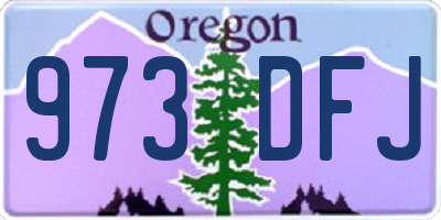 OR license plate 973DFJ
