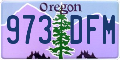 OR license plate 973DFM