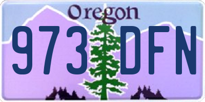 OR license plate 973DFN