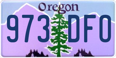 OR license plate 973DFO