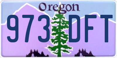 OR license plate 973DFT