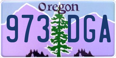 OR license plate 973DGA