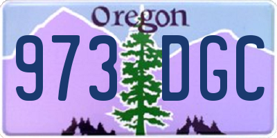 OR license plate 973DGC