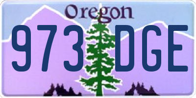 OR license plate 973DGE
