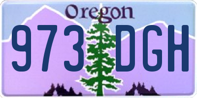 OR license plate 973DGH