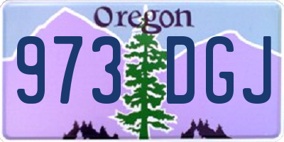 OR license plate 973DGJ