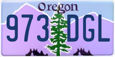 OR license plate 973DGL