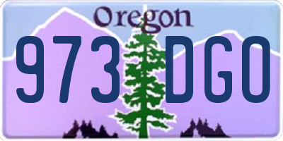 OR license plate 973DGO