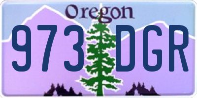 OR license plate 973DGR