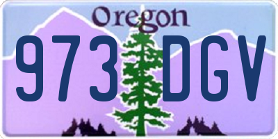 OR license plate 973DGV