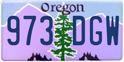 OR license plate 973DGW