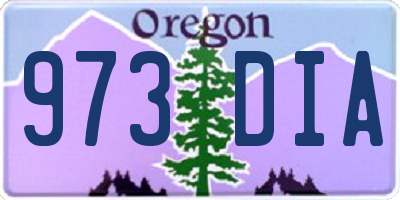 OR license plate 973DIA