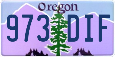 OR license plate 973DIF