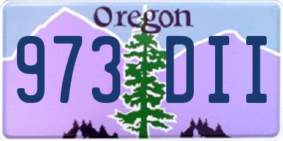 OR license plate 973DII