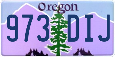 OR license plate 973DIJ