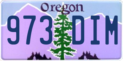 OR license plate 973DIM