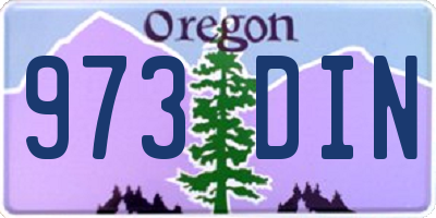 OR license plate 973DIN