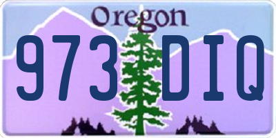 OR license plate 973DIQ