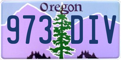OR license plate 973DIV