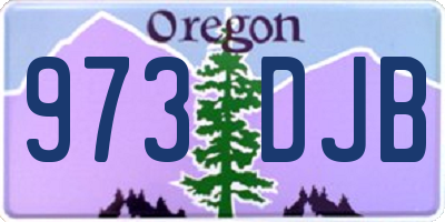 OR license plate 973DJB