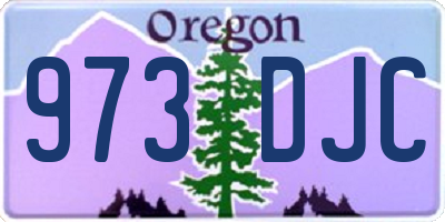 OR license plate 973DJC