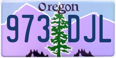 OR license plate 973DJL