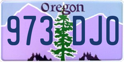 OR license plate 973DJO