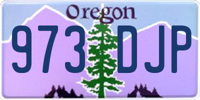 OR license plate 973DJP