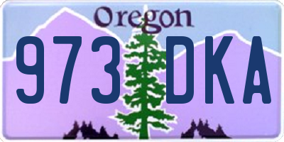 OR license plate 973DKA